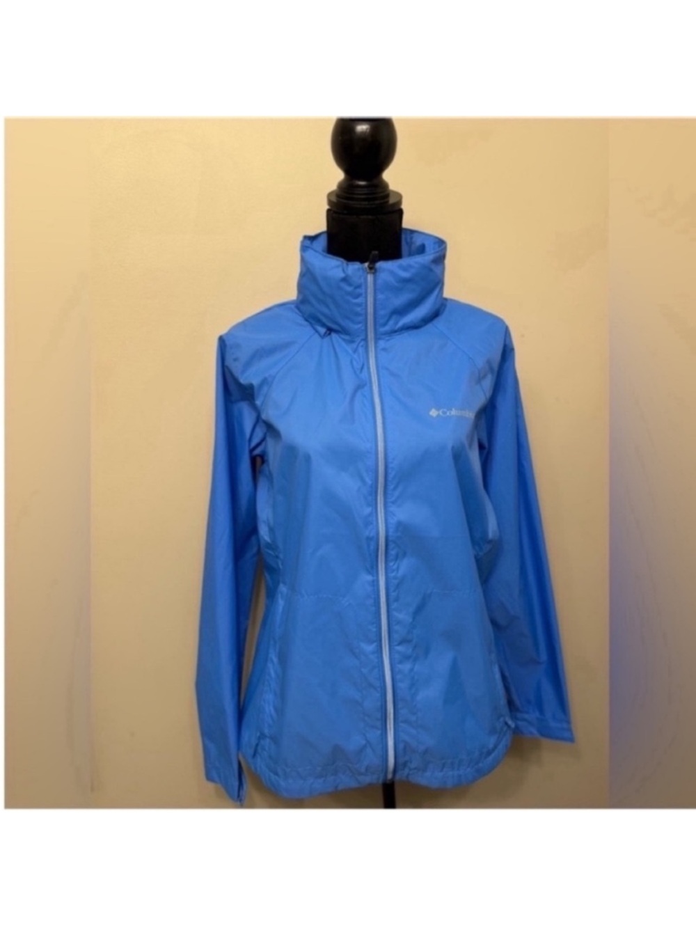 Columbia Women's Bright Blue Packable Rain Shell Jacket XL
